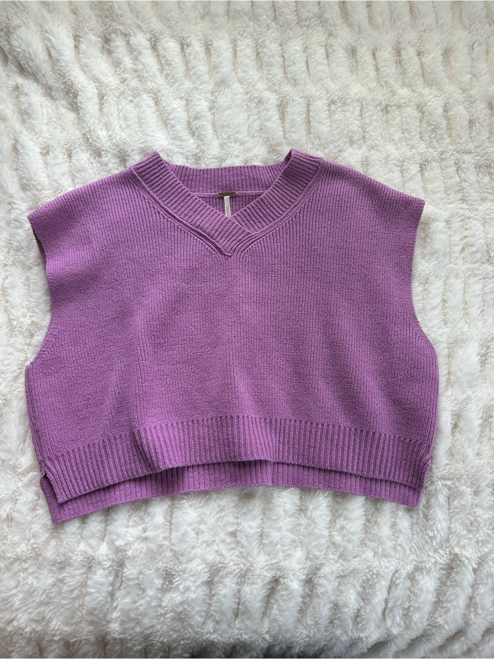 Free People Lavender Easy Street Vest Size XS - Picture 3 of 5